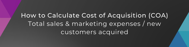 cost of acquisition calculation