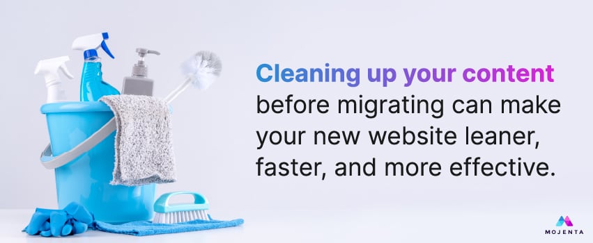 Cleaning up your content before migrating can make your new website leaner, faster, and more effective.