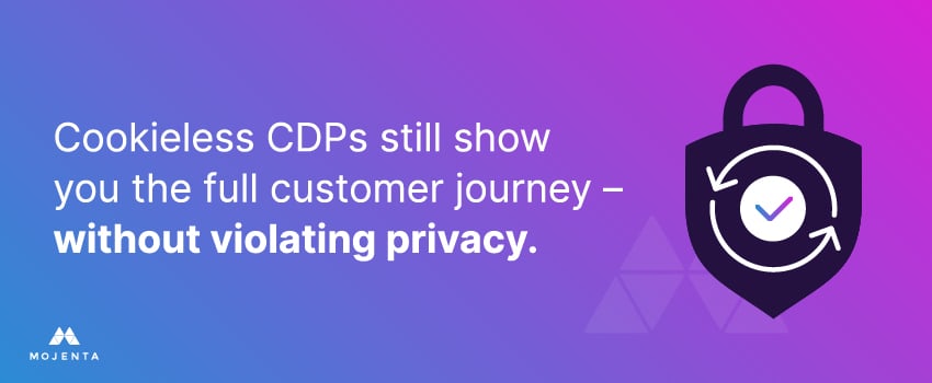 Cookieless CDPs still show you the full customer journey – without violating privacy.