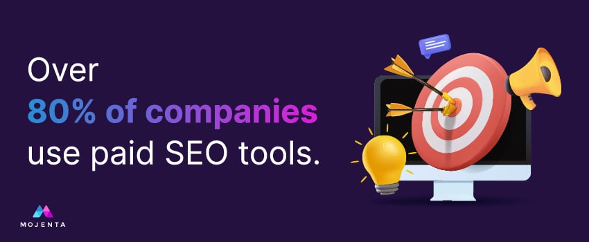 Over 80% of companies use paid SEO tools.