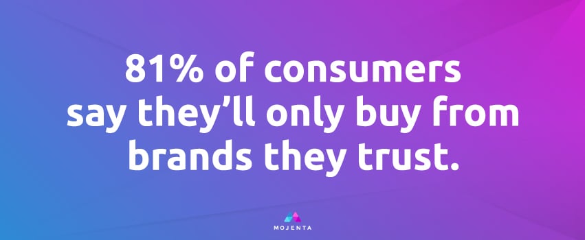 81% of consumers say they’ll only buy from brands they trust.